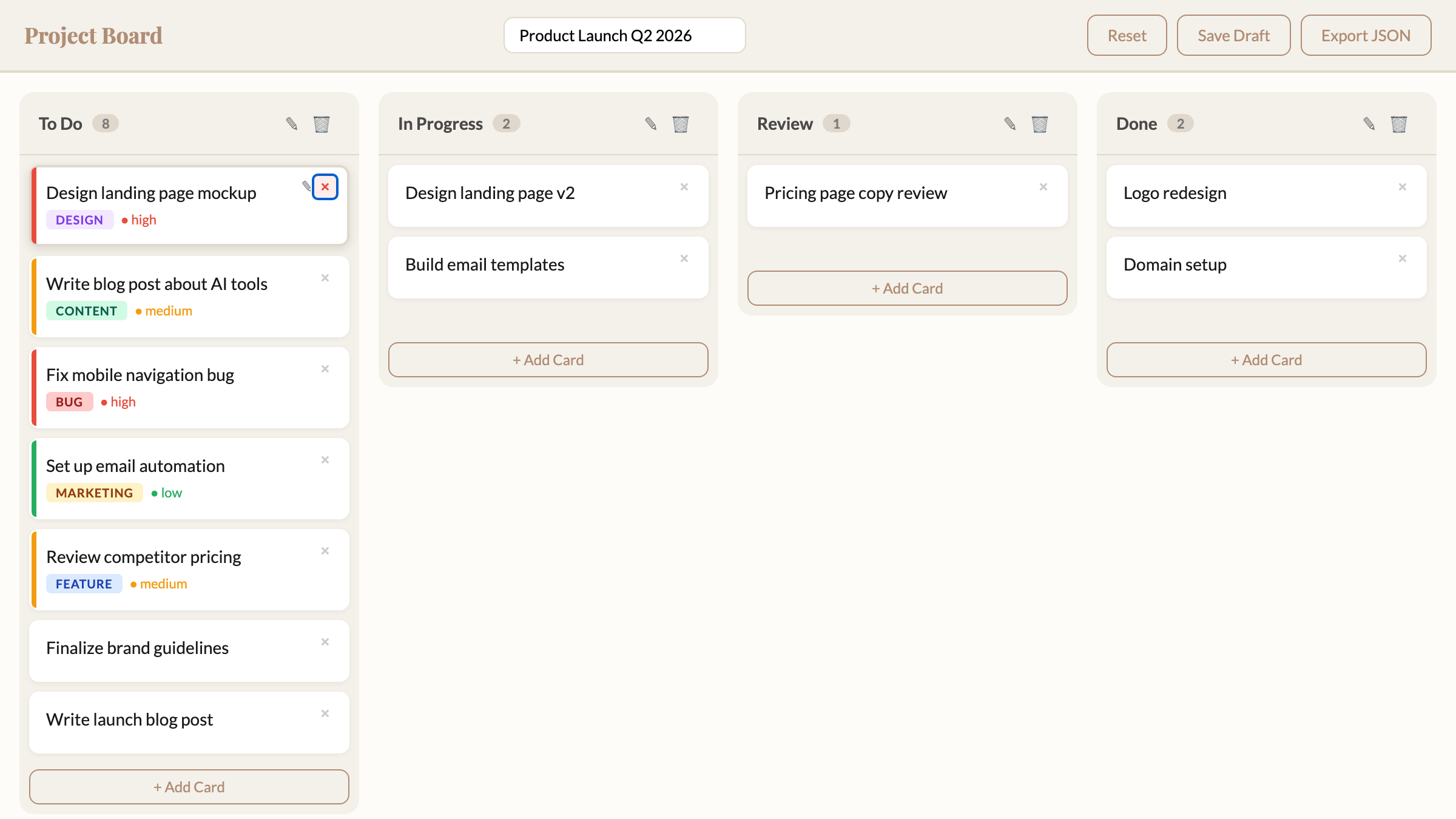 Project Board