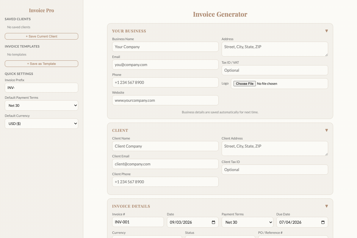 Invoice Generator