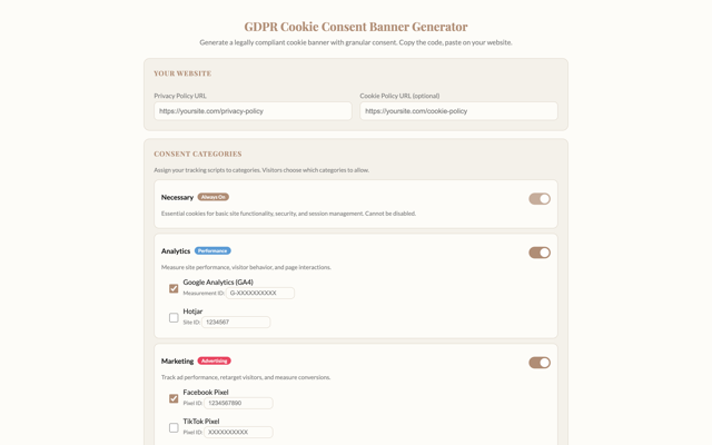 Cookie Consent Banner